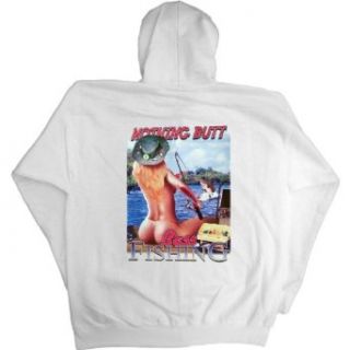 Mens Full Zip Hooded Sweatshirt  NOTHING BUTT BASS FISHING Clothing