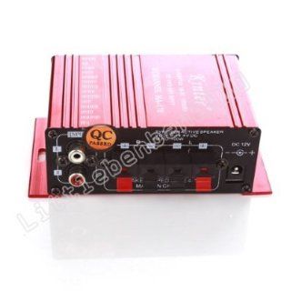 NEW 2x100watts Hi fi Digital Power Amplifier  DVD Car Red  Vehicle Amplifiers 