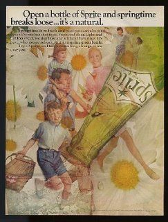 1968 Sprite Soda Bottle Springtime Print Ad  