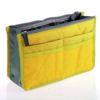 Uoften Women Travel Insert Handbag Organiser Purse Large Liner Organizer Tidy Bag (Yellow) Sports & Outdoors