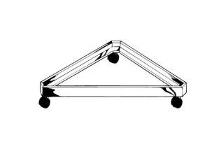 Gridwall Triangle Base for Grid Panels with Casters   Use for Stores and Trade Shows   Chrome Color   Display Stands