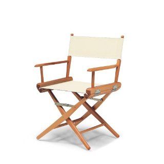 Telescope Casual World Famous Dining Height Director Chair, Natural with Varnish Frame  Wood Folding Chair  Patio, Lawn & Garden
