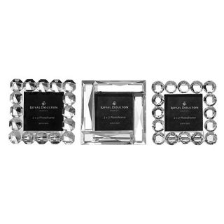 Royal Doulton Royal Doulton Set of three 24% lead crystal Radiance fancy mini photo frames