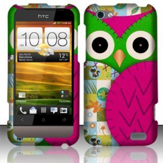 For HTC One V (Virgin Mobile) Rubberized Design Cover   Owl Cell Phones & Accessories