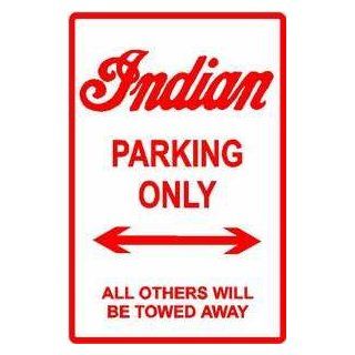 INDIAN PARKING ONLY classic bike street sign   Decorative Signs