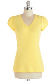 It’s Simple, Really Tee in Lemon  Mod Retro Vintage Short Sleeve Shirts