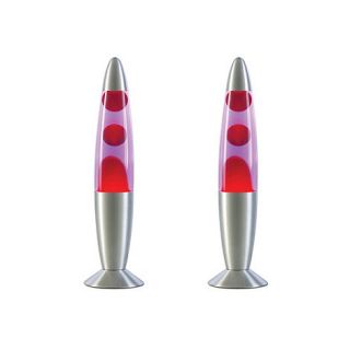 Litecraft Pack of 2 Red and Purple Lava Lamp