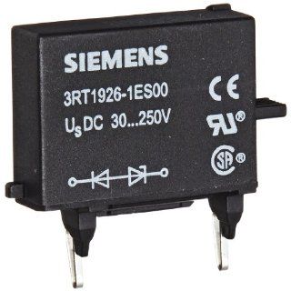 Siemens 3RT19 26 1ES00 Surge Suppressor, Diode Assembly, Plugging Onto Top, S0 Size, 30 250VDC Rated Control Supply Voltage Motor Contactors