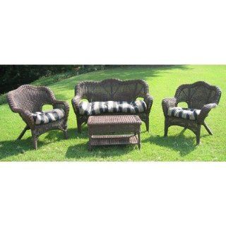 Monaco 4 Piece Lounge Seating Group Finish Sage Green  Outdoor And Patio Furniture Sets  Patio, Lawn & Garden