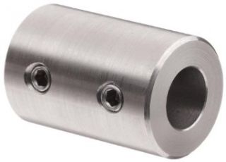 Boston Gear CR6 Shaft Coupling, Rigid (One Piece) Type, 0.250" Bore, 0.750" Outside Diameter, 1.000" Overall Length Set Screw Couplings