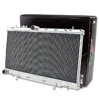 DPT, DPT J2 062, J2 Engineering Overall Size 28" x 17" x 2.25" Two Dual Row Core Full Aluminum Racing Radiator Manual Transmission Only Automotive