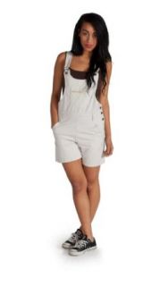 Womens   Bib Overalls Shorts   Beige summer overall shorts Clothing