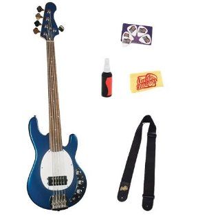 Saga MB 10 Build Your Own Modern Style 5 String Electric Bass Guitar Kit Bundle with Strap, Pick Card, Polish, and Polishing Cloth Musical Instruments