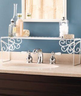 Expandable Over the Sink Shelf   White   Shelf Accessories