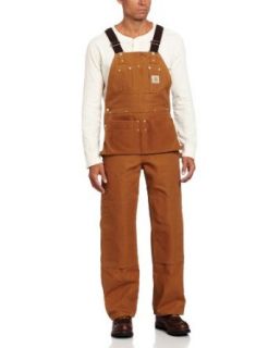 Carhartt Men's Duck Carpenter Bib Overall Unlined Overalls And Coveralls Workwear Apparel Clothing