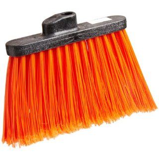 Carlisle 3686724 Duo Sweep Medium Duty Flagged Angle Broom Head, Polypropylene Bristle, 8" Overall Length x 12" Width, Orange