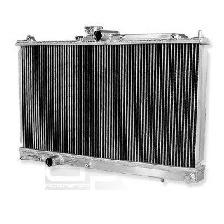 DPT, RA EVO8 2, Full Aluminum Performance Two Dual Row Core Chrome Radiator Overall Size 28"x17.75"x2.5" for Manual Transmission Only Automotive
