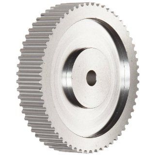 3M72X6 Ametric Aluminum HTD Timing Pulley no Flange, 3 mm Pitch, 72 Teeth, for 6 mm wide belt, 8 mm +/ 1mm Pilot Bore 68.75 mm Pitch Diameter, 33 mm Hub Diameter, 10.3 mm Face Width, 18 mm Overall Width (Mfg Code 1 080)