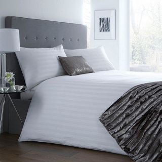J by Jasper Conran White sateen stripe bed linen