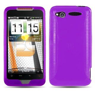 HTC Merge Grip Injection Protector Case Phone Cover   Purple Cell Phones & Accessories