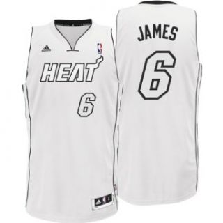 Miami Heat LeBron James Cultural White Black Swingman Jersey By Adidas (XXL) Clothing