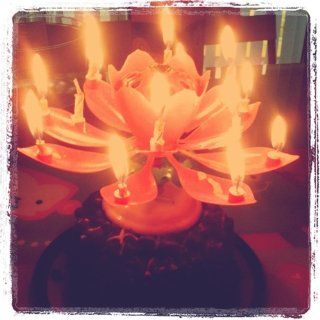 Happy Birthday Candle   Color may vary   Lotus Birthday Candle