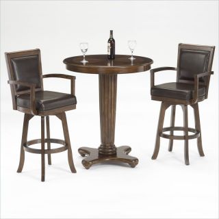 Hillsdale Ambassador 3 Piece Pub Table with 2 Stools in Rich Cherry   6124PTBS