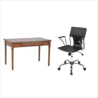 Office Star Knob Hill Wood Laptop Desk and Dorado Vinyl Office Chair   KH25 DOR26