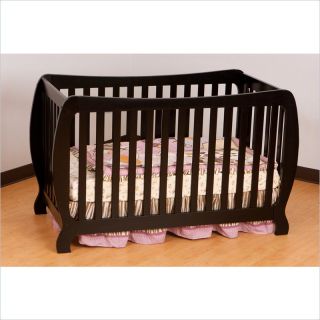 Stork Craft Monza II 2 in 1 Fixed Side Convertible Crib in Black   04587 34B