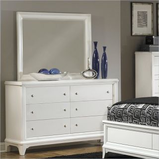 Magnussen Whitley Wood 6 Drawer Dresser and Mirror Set   B2372 20 40 KIT