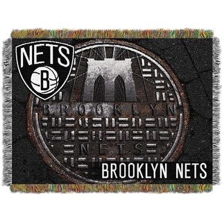 NBA Brooklyn Nets Photo Real Woven Tapestry Throw Throws