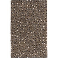 Handmade Sprinkles Dark Grey New Zealand Wool Rug (3'6 x 5'6') Safavieh 3x5   4x6 Rugs