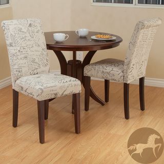 Christopher Knight Home French Beige Printed Linen Dining Chair (Set of 2) Christopher Knight Home Dining Chairs