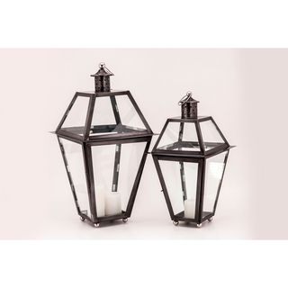 Newport Black Zinc Lantern Horizon Candles & Holders