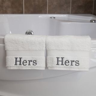 Authentic Hotel and Spa Personalized Just for Her Turkish Cotton Hand Towels (Set of 2) Bath Towels