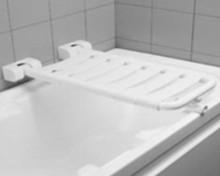 Trending Accessibility TABS1327 Bathtub Folding Seat with Nylon Slats 13 in. Side to Side, 27 in. Front to Back   Shower Wall Grab Bars