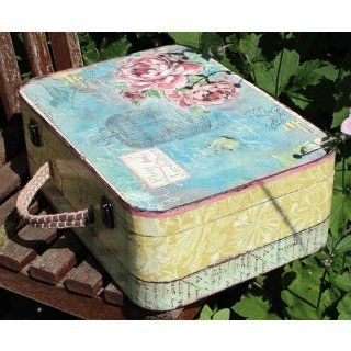 Lindsay Interiors Vintage Style Floral Suitcase, Wedding Memory Box or Prop Perhaps?   Decorative Storage