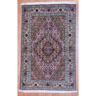 Persian Hand knotted Tribal Tabriz Peach/ Beige Wool Rug (3'4 x 5'3) 3x5   4x6 Rugs