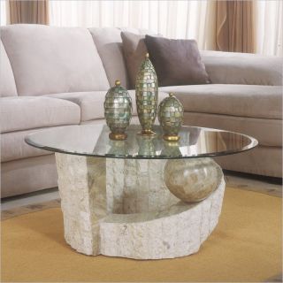 Magnussen Ponte Vedra Round Cocktail Table with Glass Top   58506X KIT