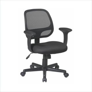Office Star Screen Back Task Chair with "T" Arms and Mesh Fabric Pads   EM20222 3