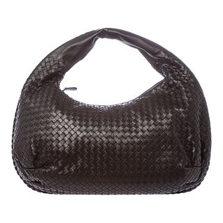Bottega Veneta 'Intrecciato' Black Nappa Belly Veneta Hobo Bag Bottega Veneta Designer Handbags