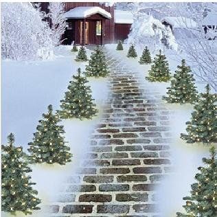 SET OF 3 PRELIT PATHWAY TREES CHRISTMAS DECORATIONS  Home Decor Products  