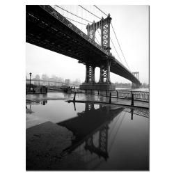 Yale Gurney 'Manhattan Bridge   The Reflects' Canvas Art Trademark Fine Art Canvas