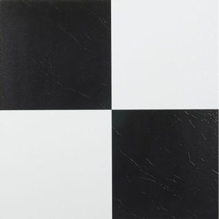 Homeworx Self Adhesive Black and White Vinyl Floor Tiles (60 square feet) Vinyl Flooring