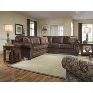 Broyhill Laramie 2 Piece Sectional Sofa with Cherry Wood Finish   5080 1Q 5080 4Q Kit