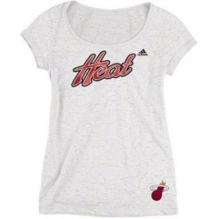 NBA Women's Miami Heat Team Script Tee Shirt (White, Small)  Sports Fan T Shirts  Clothing