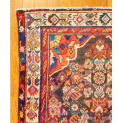 Persian Hand knotted Black/ Ivory Tribal Hamadan Wool Rug (3'4 x 12'4) Runner Rugs