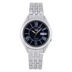 Seiko Men's 5 Automatic SNKL31K Silver Stainless Steel Automatic Watch with Blue Dial Seiko Men's Seiko Watches