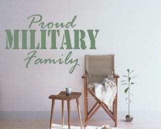 Proud Military Family Patriotic Vinyl Wall Decal Sticker Mural Quotes Words Hd107   Wall Decor Stickers  