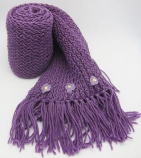Handmade Pure Acrylic Scarf for Girls and Teens   Proud in Purple (Long size)